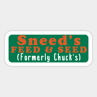 Sneed's Feed and Seed - Meme, Ironic, Parody Sticker